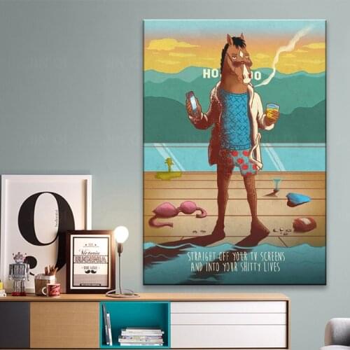 BoJack Canvas Painting Art Print Poster Picture Wall Modern Minimalist Bedroom Living Room Decoration