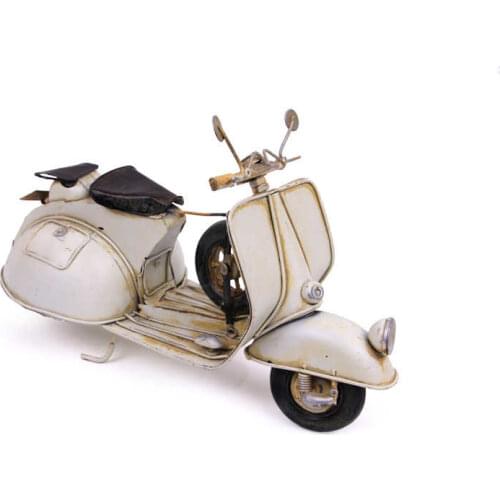 Decorative Metal White Scooter - Trinket, Miniature, Gift, Nostalgic, Vintage, Handmade Hand Painted, quality Durable Material