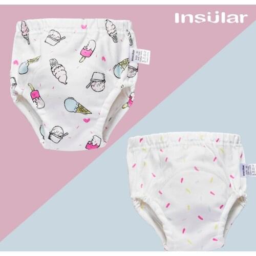 Insular 6-Layer Muslin Baby Diaper Reusable Training Pants Washable Cloth Nappy Diaper Waterproof Potty Panties Underwear