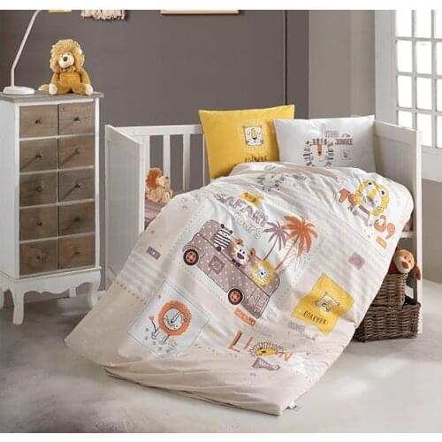 Baby Child Bedding Set 100%Cotton Cartoon Newborns Sheet Duvet Cover Set Print Mattress Cot Pillowcase