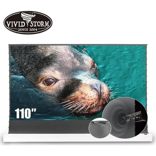 VIVIDSTORM ALR Rollable Projector Screen Perforate Acoustically Transparent ALR material For HD 4K Home Cinema