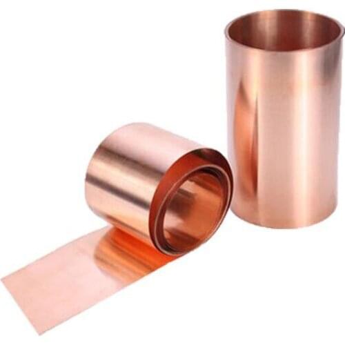 FUMAO Thickness 1mm Width 20/30/50mm Length1000mm Pure T2 Copper Cu Metal Sheet copper belt copper strap copper strip