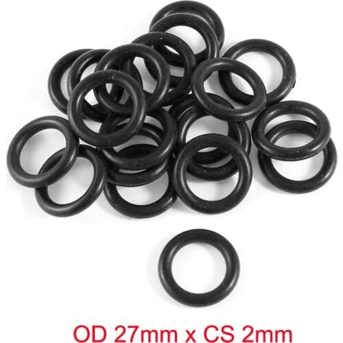 OD 27mm x CS 2mm black NBR rubber sealing ring o gasket