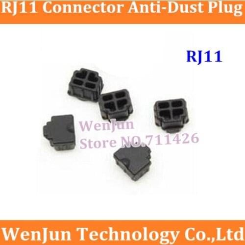 500PCS/LOT Free Shipping RJ11 dustproof plug for computer telephone dust protection cover RJ11 Anti-Dust Stopper/Plug