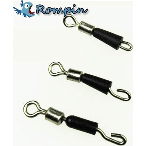 Rompin Rolling Swivels 30Pcs/Set Fishing Swivels Stainless Steel Fishing Hook Line Connector Fishing Rolling Swivels