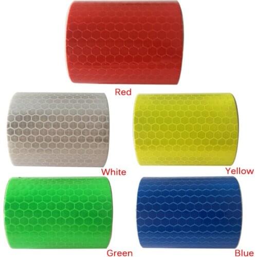 Self Adhesive Tape 5x100cm Waterproof Pure Color Reflect Light Safety Security Caution Reflective Tape Warning Tape Sticker