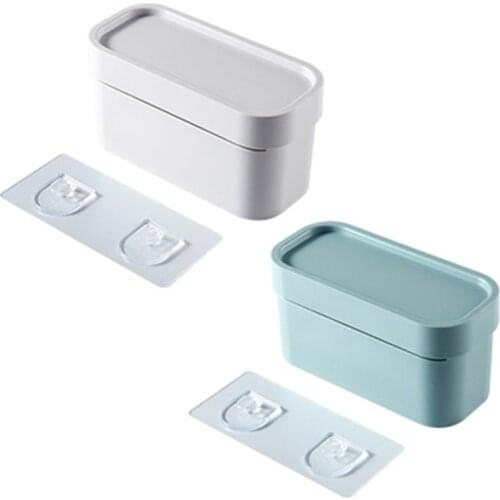 Garbage Bag Storage Box Wall Mount Trash Bags Dispenser Self-Adhesive Plastic Bag Organizer Shelf Case