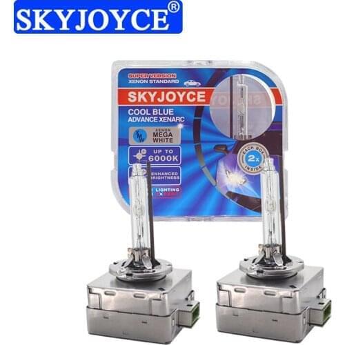 SKYJOYCE 2PCS HID Xenon D1S D2S D3S D4S 35W 6000K Cool White Light Xenon Headlight 55W D1S D3S Car Bulbs 4300K 8000K Auto Lamps