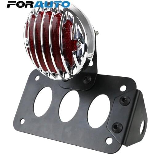 Brake Lamp Universal Motorcycle Side Mount Tail Light Motorbike Accessories License Number Plate Bracket Rear Stop Light