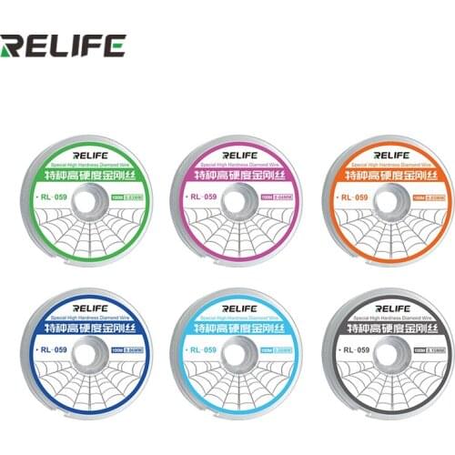 3PCS/lot RELIFE RL-059 LCD Screen Separation Ultrafine 0.03MM 0.04mm 0.05mm 0.1MM Cutting Stainless Alloy Gold Molybdenum Wire