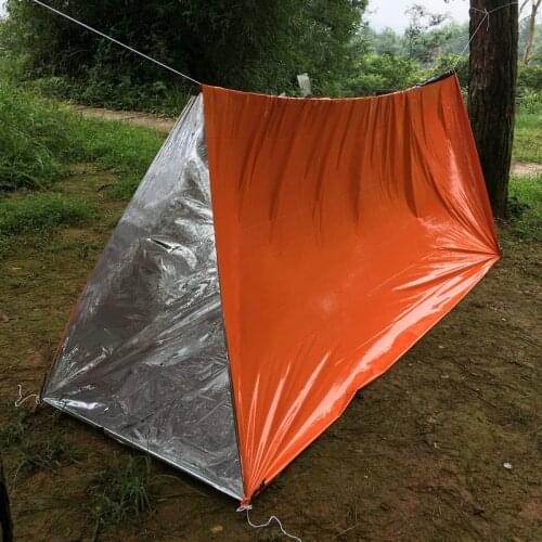 240*150CM PE material outdoor insulation emergency tent disaster temporary shelter sunscreen reflective self-rescue equipment