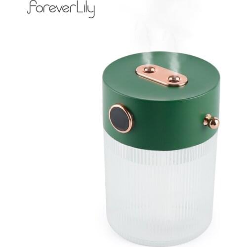 650ML Dual Spray Ultrasonic Air Humidifier Crystal Soft Light Essential Oil Diffuser Mist Maker For Home Car USB Fogger Purifier