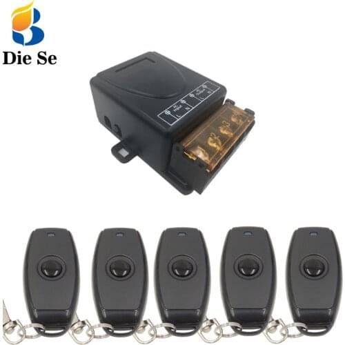 DieSe 30A High Power 433Mhz AC85V~220V Relay 1CH RF Receiver Module and Remote Controls For Factory Farm Office LED Light&DIY