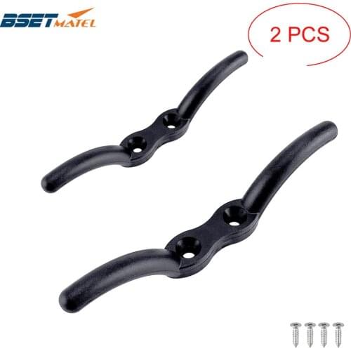 2X Nylon Flagpole Cleat Hook Flag Rope Cleat Sailboat Sailing Mast Halyard Boat Marine Kayak Securing Tie Down Tarps Awnings
