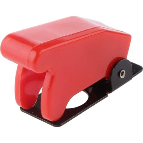 Car Red Cover LED Light SPST Toggle Rocker Switch Control On/Off Proctector