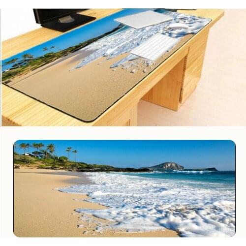 Mairuige2017 Mouse Pad Large Gaming Mouse Pad Locking Edge Mouse Mat Speed Version for Beautiful Beach Mousepad 400x900x2mm