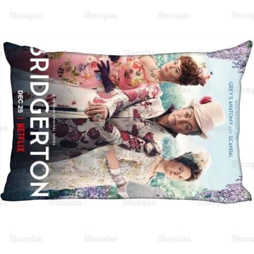 Bridgerton Lady Pillow Case Rectangle Shape Satin Fabric Pillow Cover For Sofa Home Bedroom Wedding Decoration Pillow Cases 0409