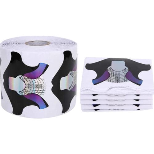 Colorful Acrylic Nail Art Form Fish-shaped Nail Extension Sticker Manicure Accessory Nail Art Form