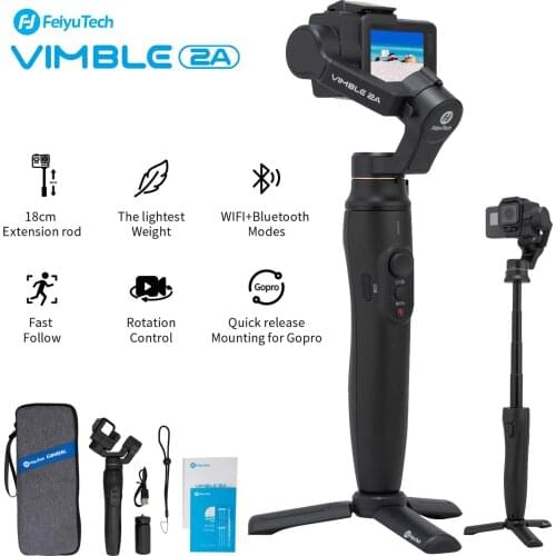 FeiyuTech Feiyu Vimble 2A Action Camera Gimbal Handheld Stabilizer with 180mm Extension Pole for Gopro Hero 5 6 7