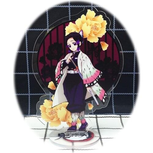 Anime Demon Slayer Acrylic Figure Kochou Shinobu Tanjirou Nezuko Stand Model Toys Kawaii Accessories For Boys Girls Gifts