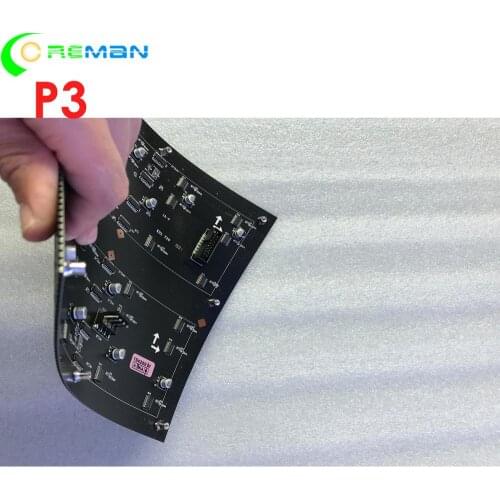 Free shipping black led smd2020 smd2121 flexible led screen soft led module p3 rgb led matrix 64x64 32s hub75E