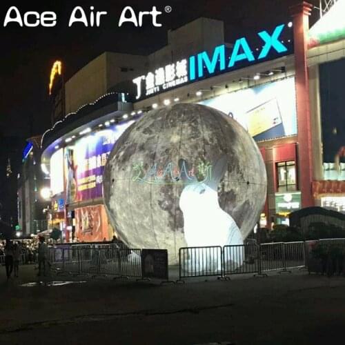 Giant inflatable advertising replica inflatable moon come with air blower