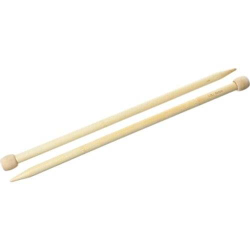 Hot Bamboo SP Single Pointed Knitting Needles Natural 12.0mm,34.5cm(13 5/8"),2PCs