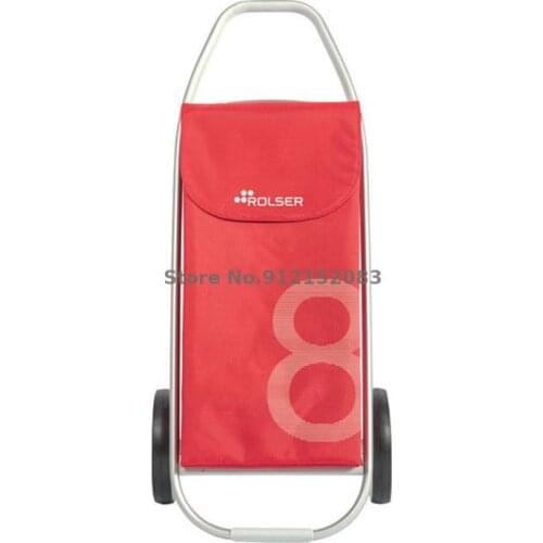 Spain Imported Two-wheeled Shopping Cart Folding Portable Cart Trolley Trolley Trolley Small Trolley 53l