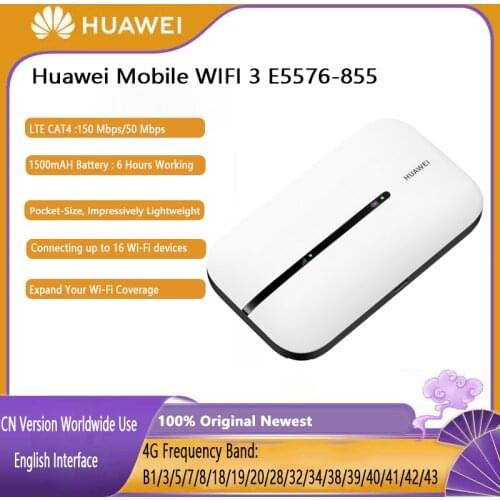Huawei Mobile WIFI 3 E5576-855 Wireless WiFi Router 4G Lte Hotspot Network Devices Repeater Extender Signal Boosters