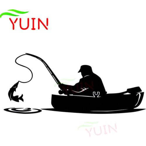 Fashion Fisherman Fishing Car Sticker Boat Auto Accessories PVC Body Window Decoration Cover Scratch Waterproof Stickers