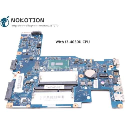 NOKOTION For Lenovo G40 G40-80 Laptop Motherboard SR1EN I3-4030U CPU ACLU3 ACLU4 UMA NM-A362 MAIN BOARD