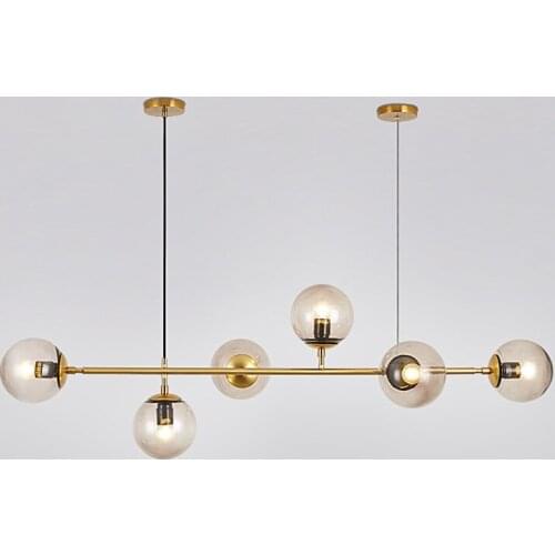 Nordic Glass Ball Chandelier Lighting Vintage Glass Bubble Hanging Light Modenr Dinning room Chandelier Light/Lamp Fixture