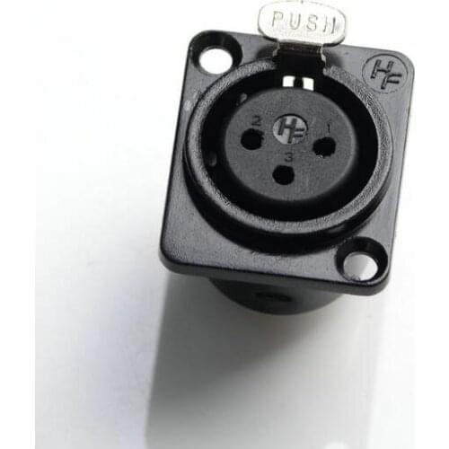 Wholesale 5 pcs metal XLR 3-Pin famale Chassis Panel Mounted Socket Connector