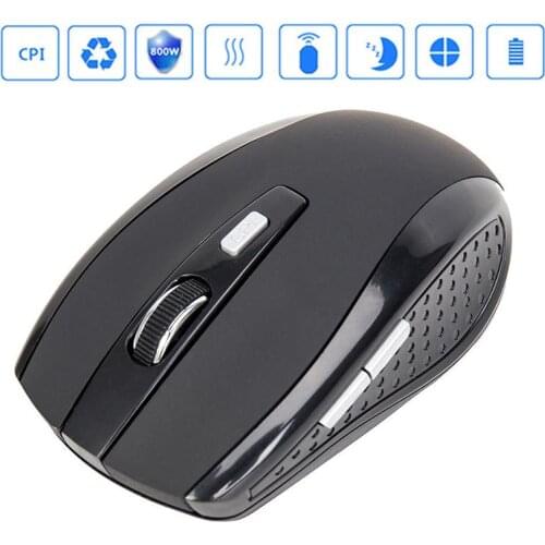 Portable 2.4GHZ Wireless Optical Mouse with USB Receiver 6 Button Computer Gaming Mouse Gamer Mice For PC Laptop Universal Mouse