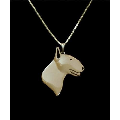Handmade Bull Terrier Side Face Pendant women choker chain necklace Pet Lovers Gift jewelry