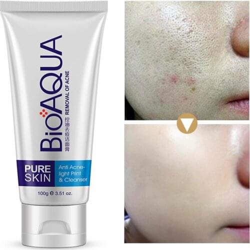 Skin Care Facial Cleanser 100g Oil Removing Black Head Facial Cleanser Deep Cleansing Foam Shrink Skin Pores Refreshing