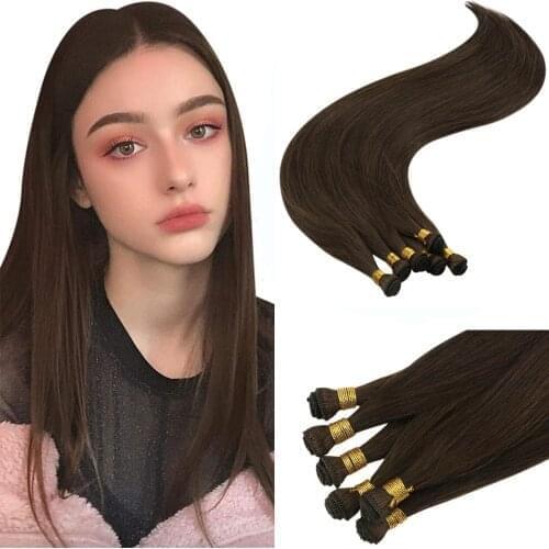 VeSunny Invisible Hand Tied Virgin Human Hair Weft Sew in Remy Hair Skin Weft Straight Remy Hair Bundle 10g/Bundle #4