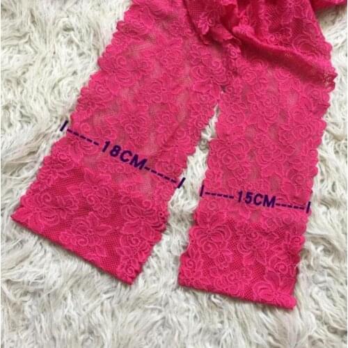 1 Meter lace fabric decoration diy clothes sewing accessories embroidery peony red lace trim 15cm/18cm