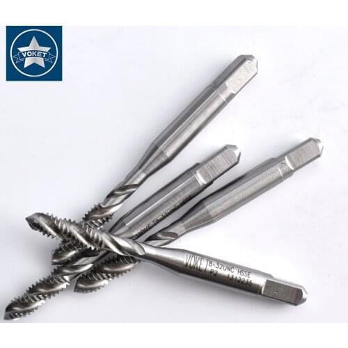 10PCS HSSE American Spiral Fluted tap UNC 1-64 2-56 3-48 4-40 5-40 6-32 8-32 10-24 12-24 1/4 5/16 3/8 7/16 1/2 Screw Thread taps