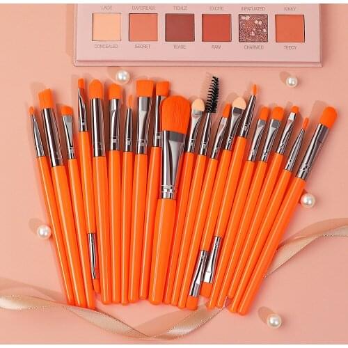 15Pcs/set Fluorescent Series Makeup brushes Set Cosmetic Eye Shadow Blending Eyeliner Eyelash Make Up Brush Beauty Tool Kit