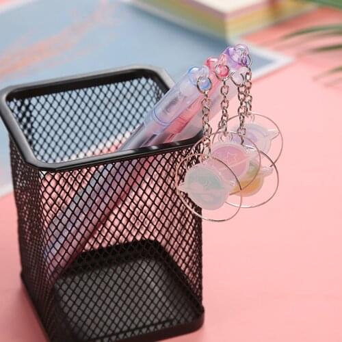 4pc Kawaii Planet Pendant Gel Pen Creative Learning Stationery Office School Supplies Signature Pen Student Exam Black Pen