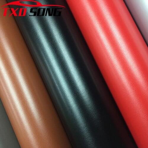 50cm*1/2/3/4/5/6/10M PVC DIY Car Styling Interior Dashboard Sticker Black Leather Texture Trim Vinyl Wrap Sheet Film Sticker
