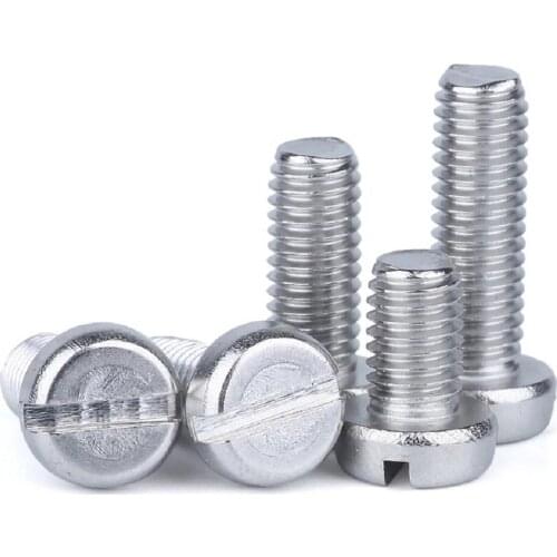 500pcs/lot M1.6 M2 M2.5 M3 DIN84 GB65 Stainless steel cheese head slotted screw groving machine screws