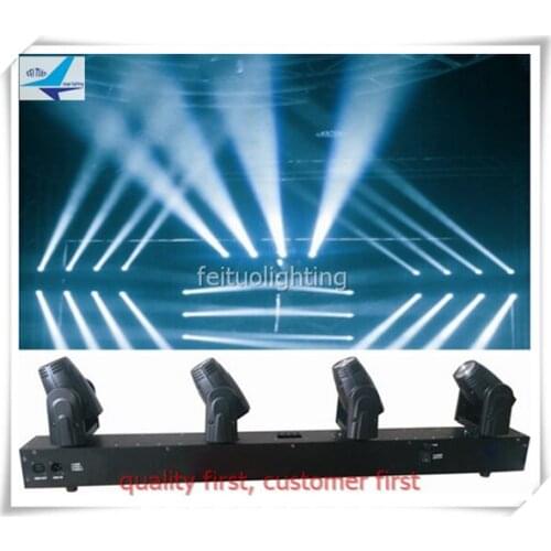 Free shipping 4 pcs/lot 4X10W led bar light with Sharpy White Beam DMX dj light moving head light