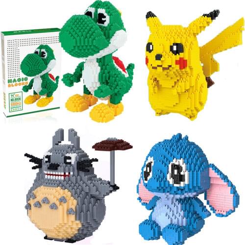 Mini Blocks Big Model Size Blocks Anime DIY Micro Building Block Toys Auction Model Toy Kids Christmas Gifts
