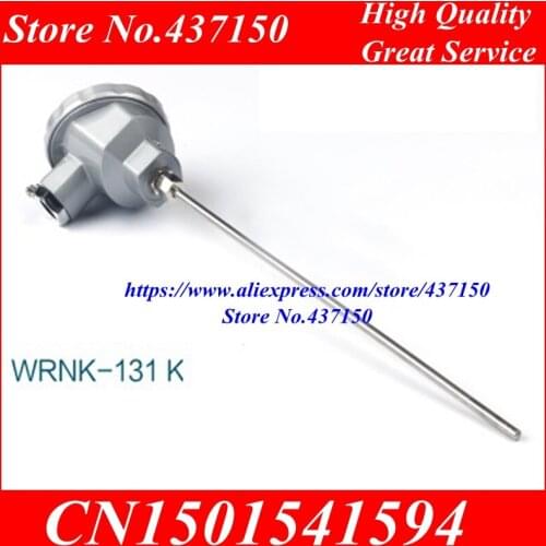 Armoured K type thermocouple temperature sensor WRNK-131 with metal probe diameter 4 * length 500MM