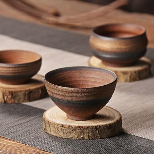 Cups sample tea cup master kung fu tea firewood Japan ceramic bowl of restoring ancient ways single hat to fullness cup
