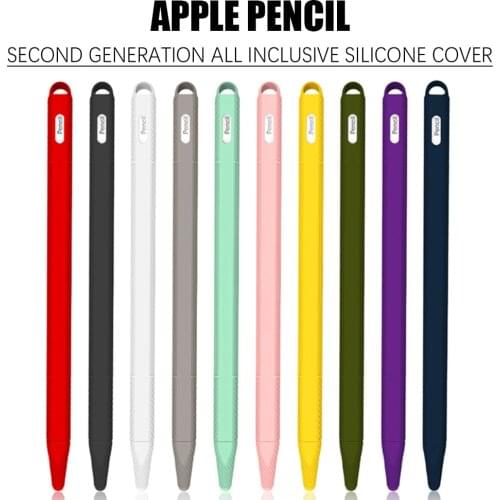 Apple Pencil 2 Case Cover Tablet Pen Case iPad Pen Protective Skin Soft Silicone Tip Cover Holder Tablet Touch Pen Sleeve