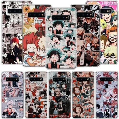 My Hero Academia Manga Case Samsung Galaxy A71 A70 A52 A51 A50 A41 A40 A30 A21 A20 A11 A10 A9 A8 A7 A6 A01 Plus M30S Shell Cover