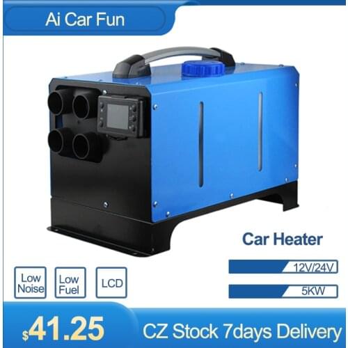 Remote Control Diesel Heater Car 5KW 12V/24V Air Heater Parking Heater With LCD Monitor For RV Motorhome Trailer Trucks Boat